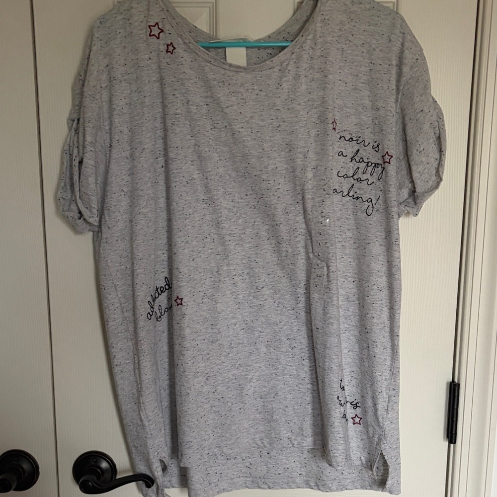 Gray Graphic Women's Top